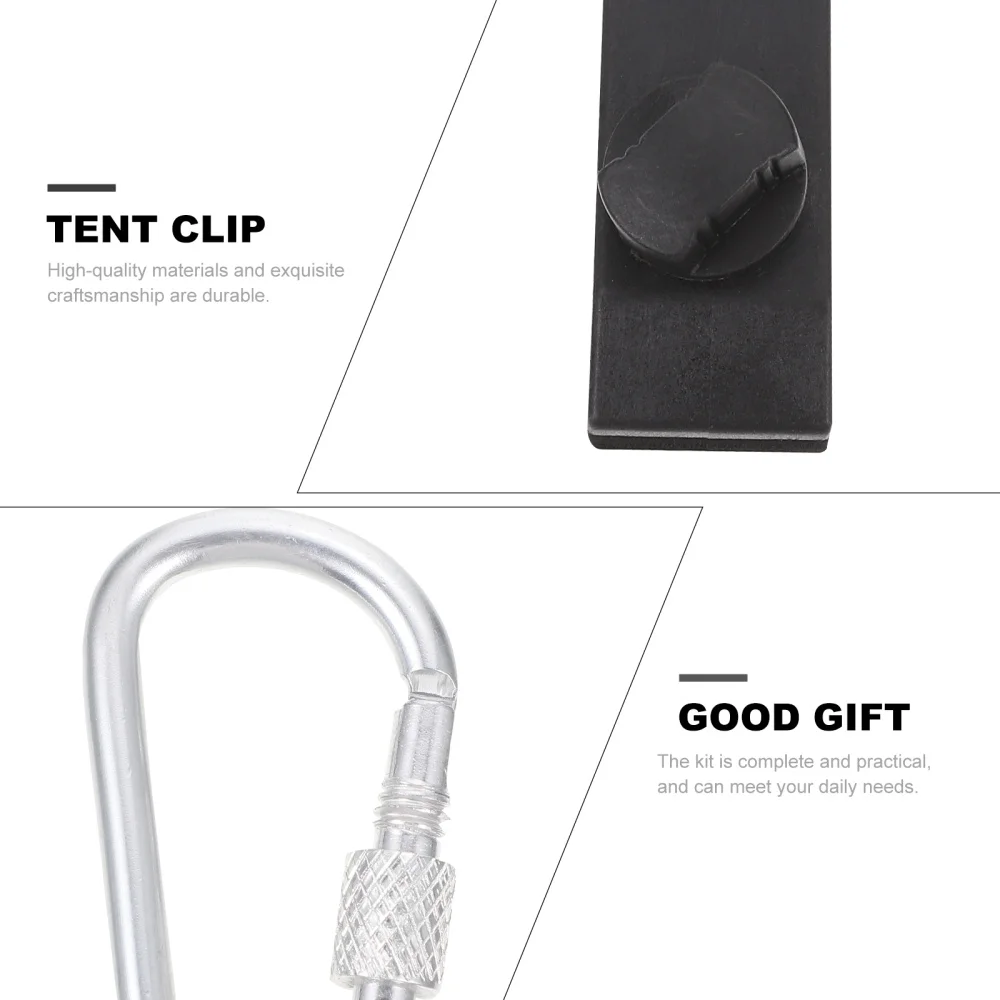 1 Set Camping Tent Clips with Carabiners Windproof Awning Clamp Tent Accessories
1 Set Camping Tent Clips with Carabiners Windproof Awning Clamp Tent Accessories