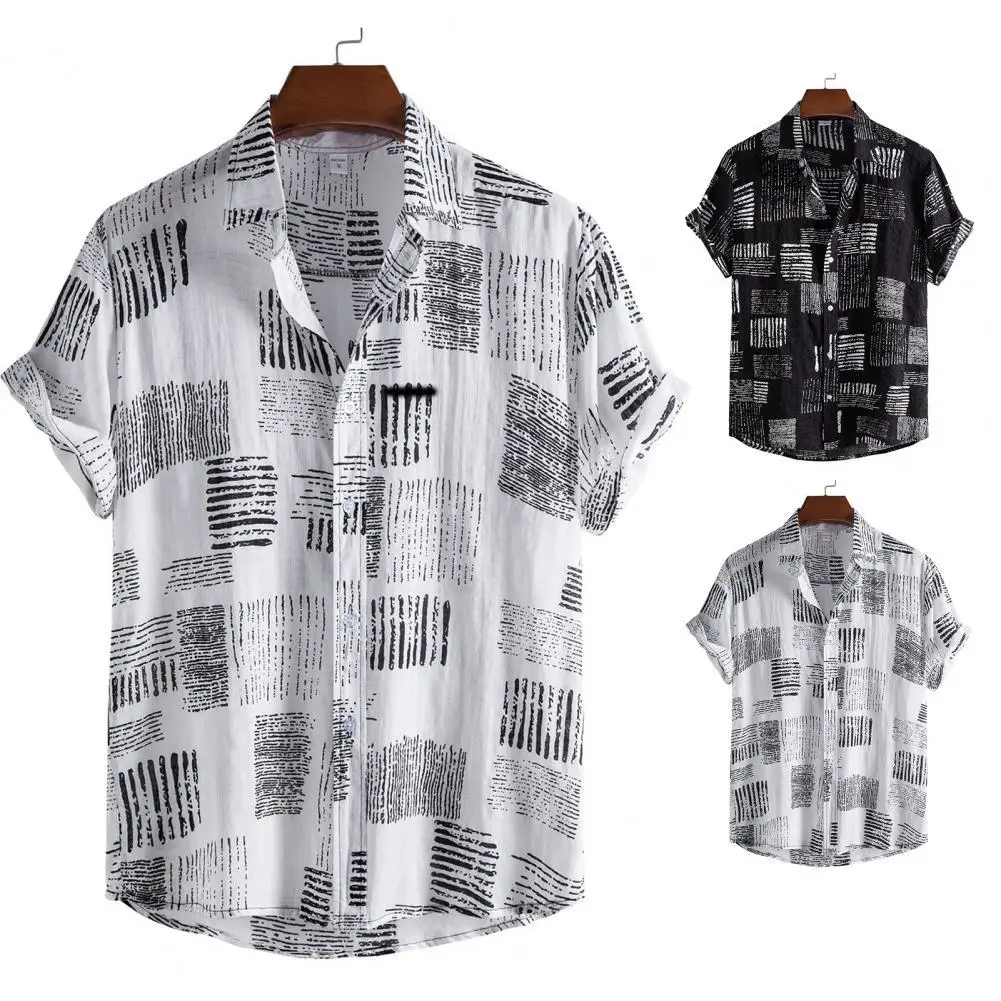 50% Dropshipping!!Short Sleeve Men Shirt Turn-down Collar Soft Print Loose Summer Shirt Streerwear
50% Dropshipping!!Short Sleeve Men Shirt Turn-down Collar Soft Print Loose Summer Shirt Streerwear