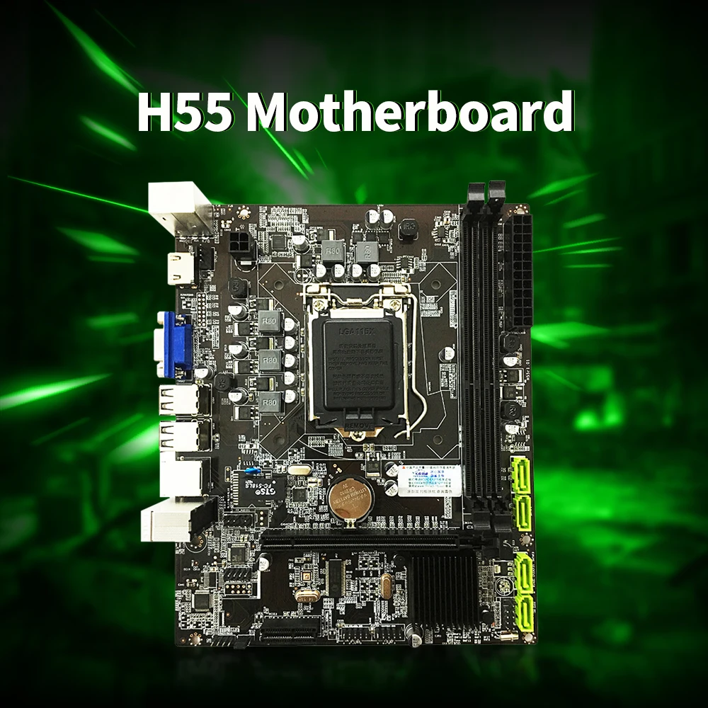 Материнская плата Jingsha H55, игровая материнская плата с двумя слотами DDR3, поддержка LGA1156
Материнская плата Jingsha H55, игровая материнская плата с двумя слотами DDR3, поддержка LGA1156