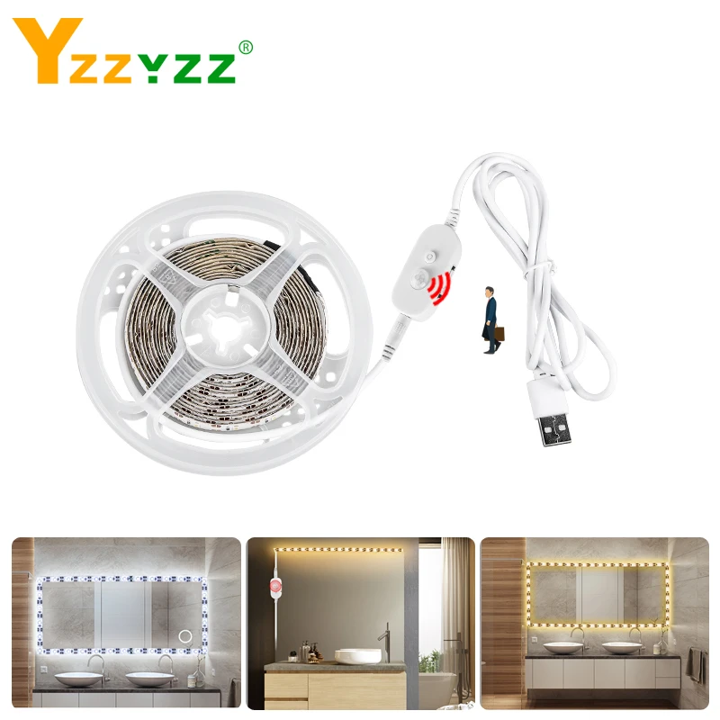 PIR Motion Sensor Vanity Makeup Mirror Light 5V USB LED Strip Flexible Tape USB Cable Powered Dressing mirror Lamp 0.5m 1M 2M 3M
PIR Motion Sensor Vanity Makeup Mirror Light 5V USB LED Strip Flexible Tape USB Cable Powered Dressing mirror Lamp 0.5m 1M 2M 3M