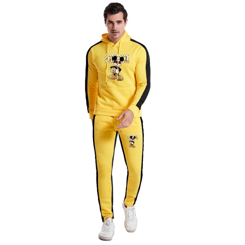 The New Best-selling Men's Sweatshirt Patchwork Striped Hoodie Casual Fashion Cartoon Print Sportsuit 
The New Best-selling Men's Sweatshirt Patchwork Striped Hoodie Casual Fashion Cartoon Print Sportsuit