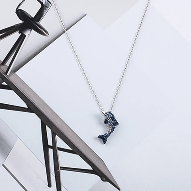 Original sterling silver necklace fashionable blue dolphin pendant girls clavicle chain4
Original sterling silver necklace fashionable blue dolphin pendant girls clavicle chain4
