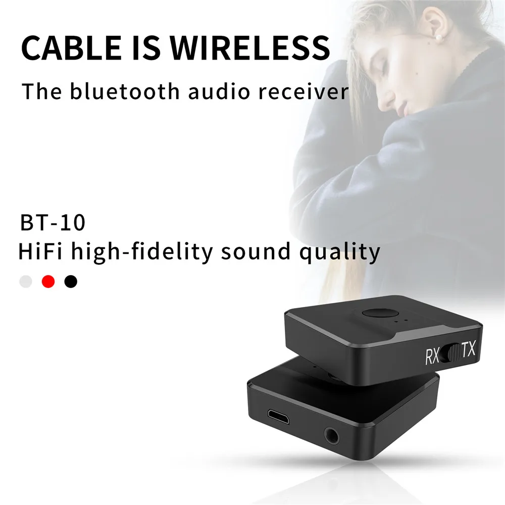 Kebidu 2 в 1 Bluetooth V5.0 аудио передатчик приемник стерео беспроводное 3 5 мм к 2RCA AUX