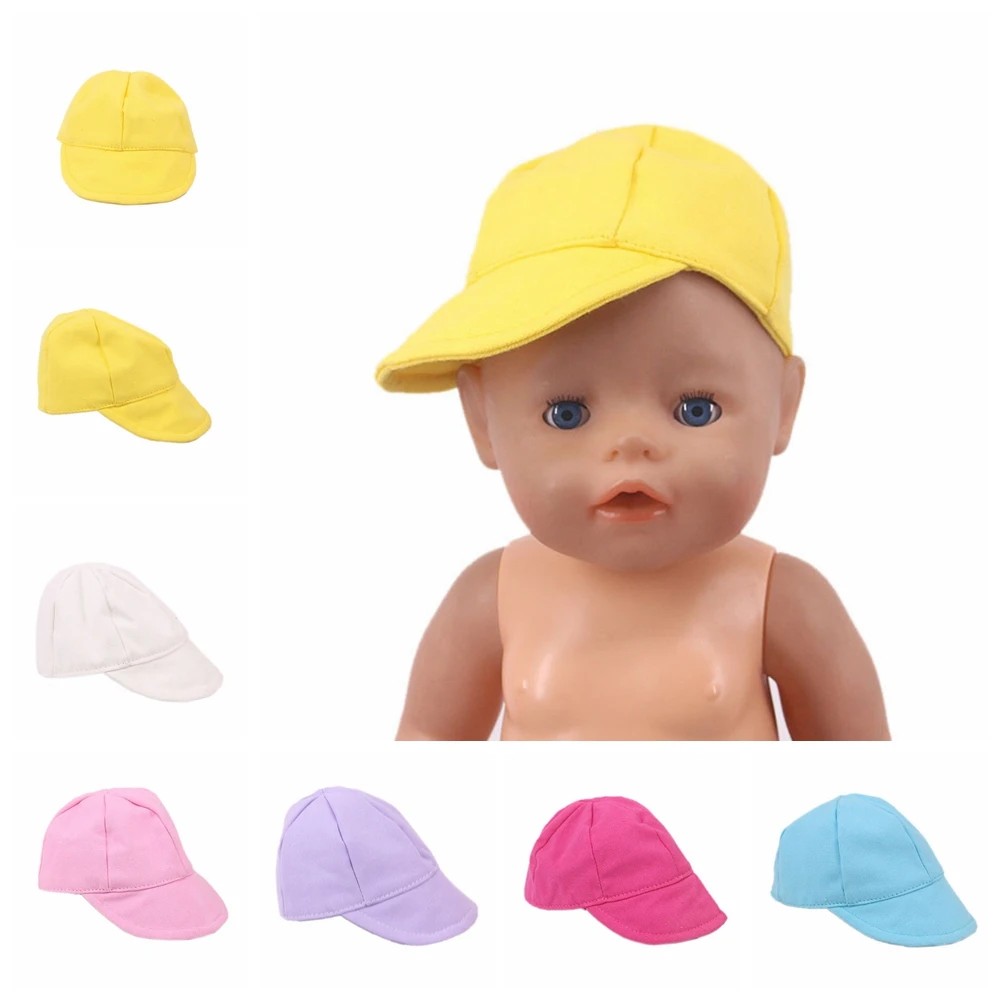 White Pink Yellow Blue Purple Baseball Cap Doll Clothes Accessories For 18 Inch American Doll&43 Cm Born Baby Toys Gift For Girl
White Pink Yellow Blue Purple Baseball Cap Doll Clothes Accessories For 18 Inch American Doll&43 Cm Born Baby Toys Gift For Girl