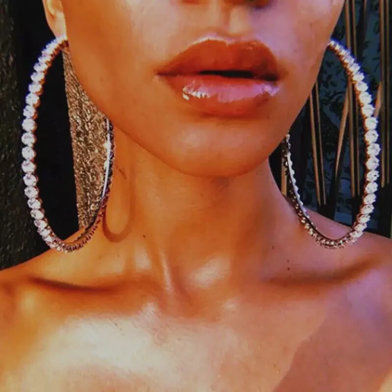 Fashion European and American exaggerated Large Circle Earrings shiny zircon exquisite crystal earrings girl party accessories
Fashion European and American exaggerated Large Circle Earrings shiny zircon exquisite crystal earrings girl party accessories