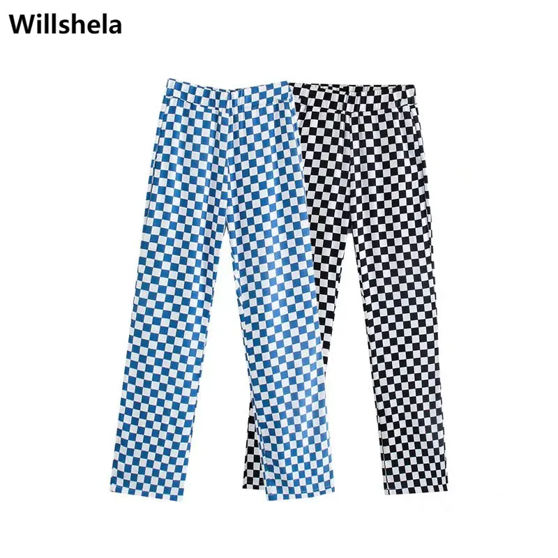 Willshela Women Fashion Plaid Slim Pants Vintage Waist Elastic Hight-Waist Casual Female Trousers Chic Pant
Willshela Women Fashion Plaid Slim Pants Vintage Waist Elastic Hight-Waist Casual Female Trousers Chic Pant
