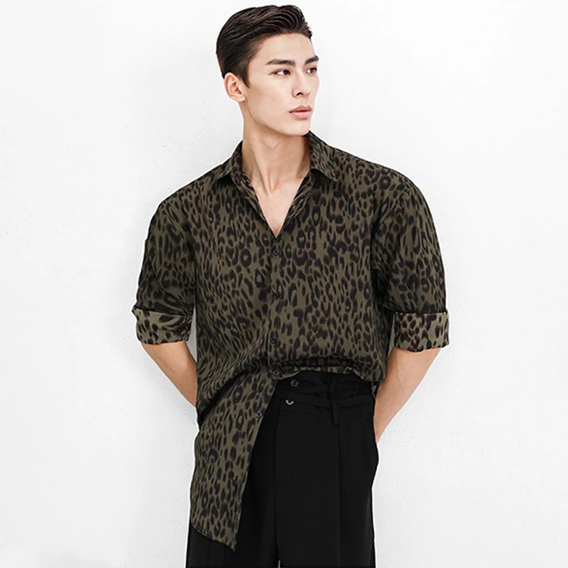 New Latin Dance Costume Male Latin Tops Handsome Leopard Shirts Long Sleeve Loose Practice Clothes Adult Ballroom Shirt DNV14925
New Latin Dance Costume Male Latin Tops Handsome Leopard Shirts Long Sleeve Loose Practice Clothes Adult Ballroom Shirt DNV14925
