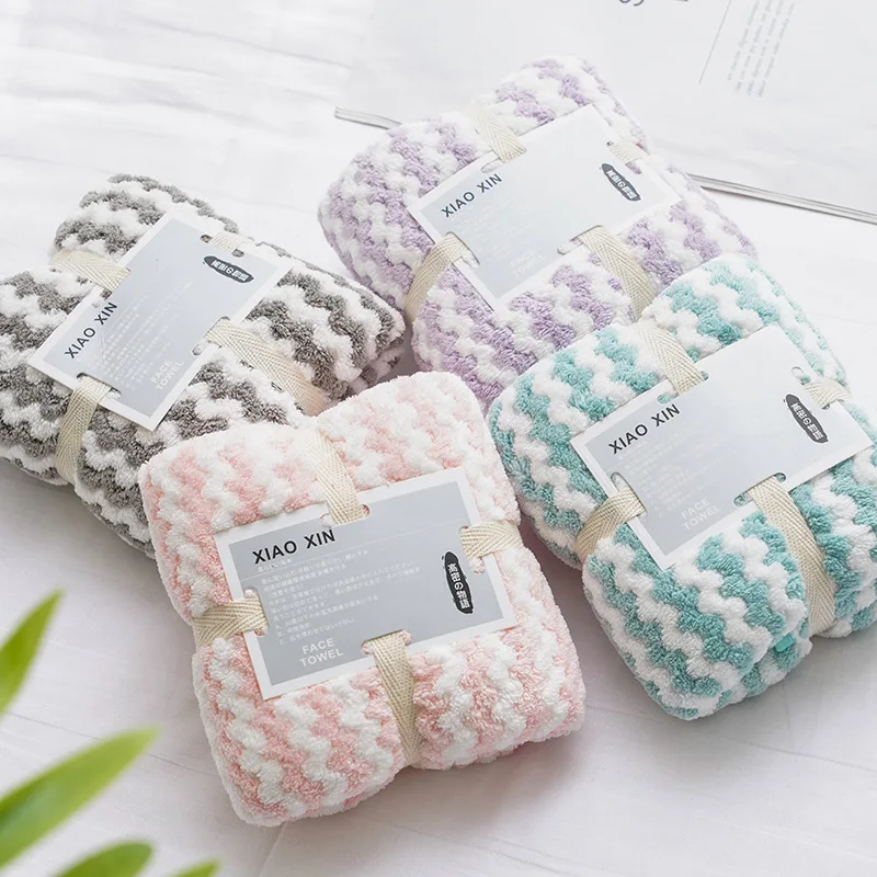 2 Pcs 34x75&70x140cm Hair Towel Coral Fleece Stripe Swimming Absorbent Face Towel Microfiber Towel Set quick-drying Daily Towel
2 Pcs 34x75&70x140cm Hair Towel Coral Fleece Stripe Swimming Absorbent Face Towel Microfiber Towel Set quick-drying Daily Towel