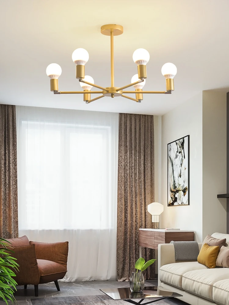 Modern minimalist golden LED chandelier living room bedroom chandelier 3/4/6/8 head e27 lighting
Modern minimalist golden LED chandelier living room bedroom chandelier 3/4/6/8 head e27 lighting