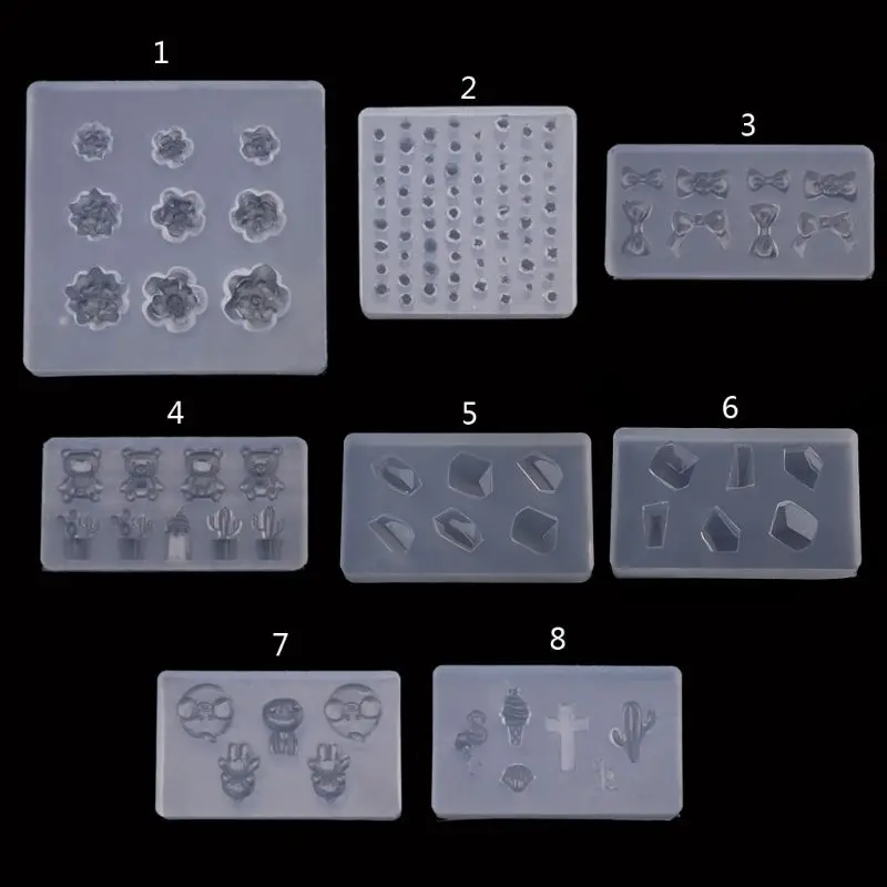Cute 3D Flower Gemstone Bowtie Bear Resin Mold Epoxy Resin Casting Mold Silicone Mold DIY Nail Art Craft Jewelry Tools
Cute 3D Flower Gemstone Bowtie Bear Resin Mold Epoxy Resin Casting Mold Silicone Mold DIY Nail Art Craft Jewelry Tools