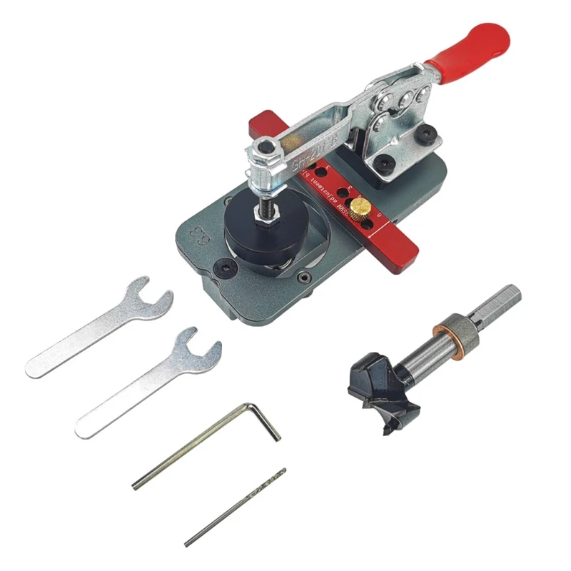 Multifunctional 35mm Woodworking Hinge Hole Opener Hinge Boring Jig with Fixture
Multifunctional 35mm Woodworking Hinge Hole Opener Hinge Boring Jig with Fixture