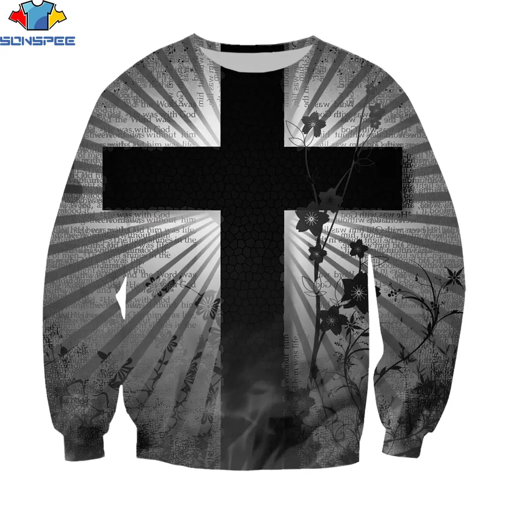 SONSPEE Men Woman Christianity Style Cross 3D Print Without Cap Sweatshirt Women Harajuku Casual Unisex Long Sleeve Clothing Top
SONSPEE Men Woman Christianity Style Cross 3D Print Without Cap Sweatshirt Women Harajuku Casual Unisex Long Sleeve Clothing Top