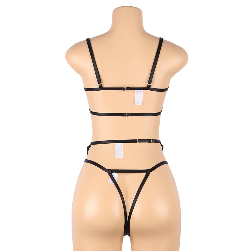 Comeondear Harness Appliques Underwire Sexy Women Intimates Black Thongs V-String Transparent Female Underwear Bra Set R81017
Comeondear Harness Appliques Underwire Sexy Women Intimates Black Thongs V-String Transparent Female Underwear Bra Set R81017