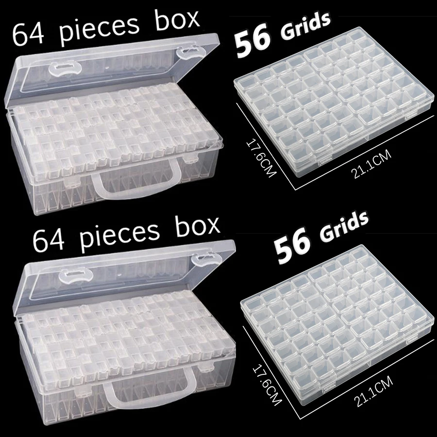 Diamond Painting Tools 224,56,28,8,64/ Lattices Storage Box Diamond Embroidery Accessories Beads Organizer Cases Convenience
Diamond Painting Tools 224,56,28,8,64/ Lattices Storage Box Diamond Embroidery Accessories Beads Organizer Cases Convenience