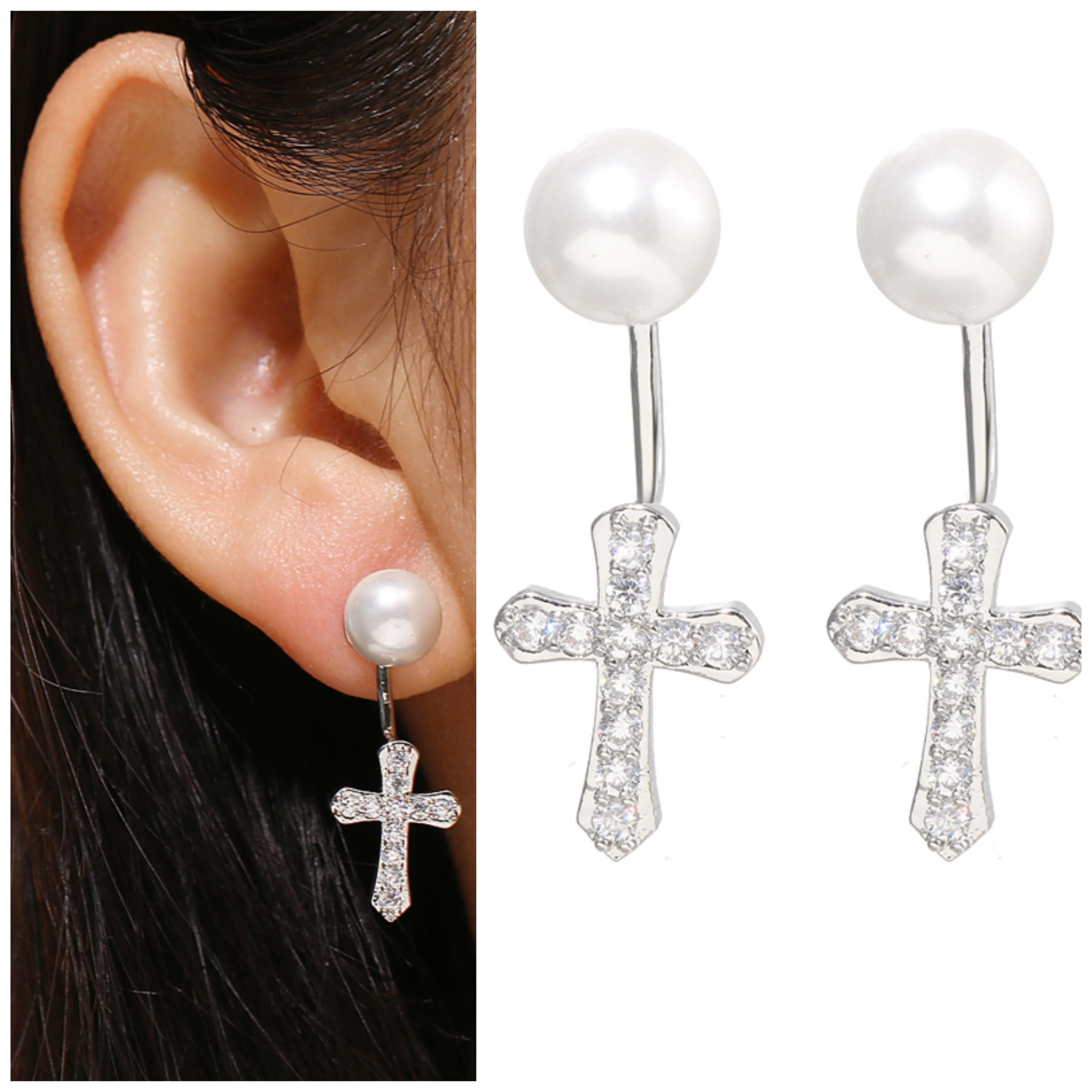 AMC Luxury Shiny Crystal Pearl Crux Geometric Small Circle Zircon Stud Earring Vintage Retro Cross Jewelry Gift for Women 2021
AMC Luxury Shiny Crystal Pearl Crux Geometric Small Circle Zircon Stud Earring Vintage Retro Cross Jewelry Gift for Women 2021