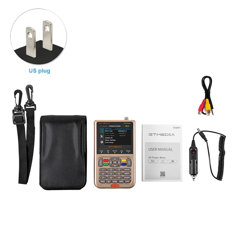 V8 H.265 Home Signal Meter TV Portable Satellite Finder 1080P HD DVB S2 Digital Signal Meter Receptor TV Signal Receiver Finder
V8 H.265 Home Signal Meter TV Portable Satellite Finder 1080P HD DVB S2 Digital Signal Meter Receptor TV Signal Receiver Finder