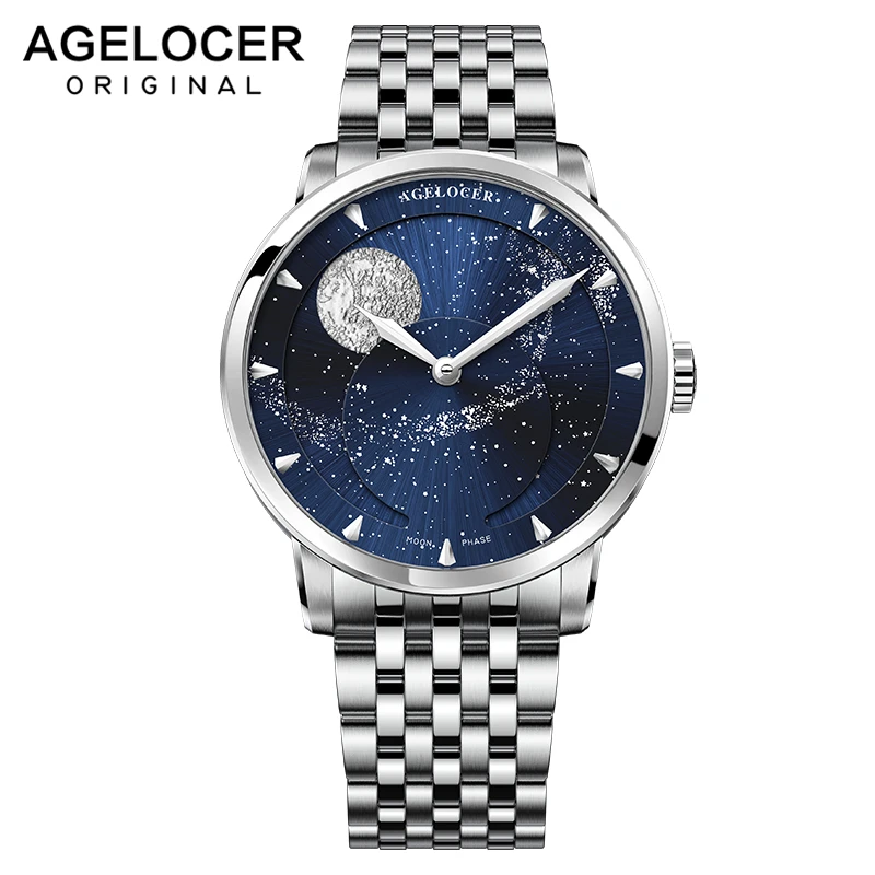 AGELOCER Moonphase Automatic Watch Power Reserve 80H Mechanical Watches Top Brand Luxury Moon Phase Wristwatch relogio masculino
AGELOCER Moonphase Automatic Watch Power Reserve 80H Mechanical Watches Top Brand Luxury Moon Phase Wristwatch relogio masculino