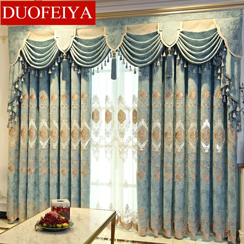New High-end European Curtains for Living Room Luxury Chenille Embroidery Shading Curtains for Dining Room Bedroom
New High-end European Curtains for Living Room Luxury Chenille Embroidery Shading Curtains for Dining Room Bedroom
