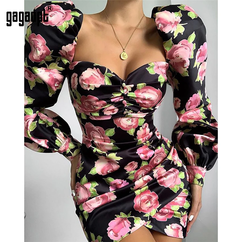Gagaopt Square Collar Floral Print Sexy Backless Dress Chic Fashion Strapless Button Puff Sleeve Mini Dresses Fall 2021
Gagaopt Square Collar Floral Print Sexy Backless Dress Chic Fashion Strapless Button Puff Sleeve Mini Dresses Fall 2021