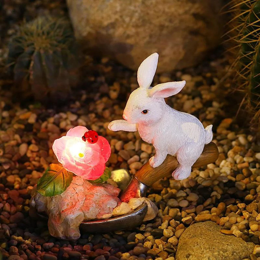 Outdoor Solar Garden Decorative Lamp Resin Bunny Sculpture with Light Rabbit Statue Landscape Lights for Yard Patio Lawn Pathway
Outdoor Solar Garden Decorative Lamp Resin Bunny Sculpture with Light Rabbit Statue Landscape Lights for Yard Patio Lawn Pathway