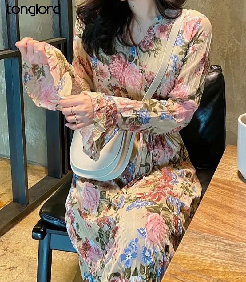 Tonglord 2020 Summer Skirt High Quality Retro High Waist Slim Printed Long Sleeve Dress Elastic Waist Pleated Long Dresses Women
Tonglord 2020 Summer Skirt High Quality Retro High Waist Slim Printed Long Sleeve Dress Elastic Waist Pleated Long Dresses Women