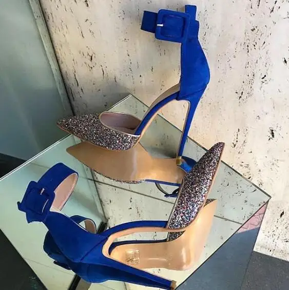 Bling Glitter Stiletto High Heels Banquet Shoes Woman Pointed Toe Mixed Color Ankle Strap Pumps Lady Buckle Strap Thin Heels
Bling Glitter Stiletto High Heels Banquet Shoes Woman Pointed Toe Mixed Color Ankle Strap Pumps Lady Buckle Strap Thin Heels