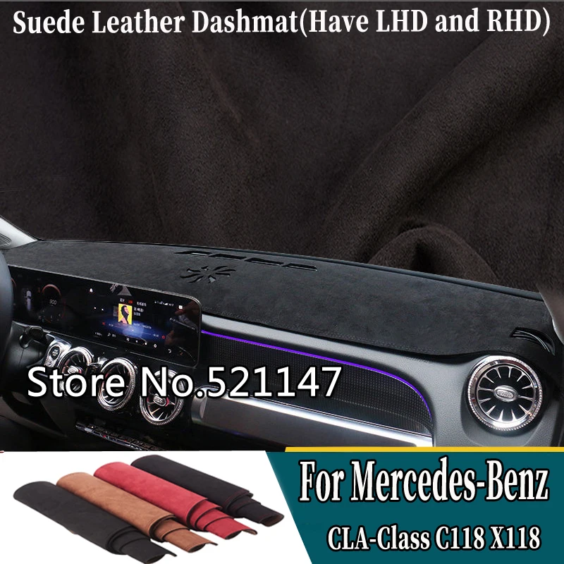 For Mercedes-Benz CLA-Class C118 X118 180 200 280 AMG 2020 2021 Suede Leather Dashmat Dashboard Cover Pad Dash Mat Car-Styling
For Mercedes-Benz CLA-Class C118 X118 180 200 280 AMG 2020 2021 Suede Leather Dashmat Dashboard Cover Pad Dash Mat Car-Styling