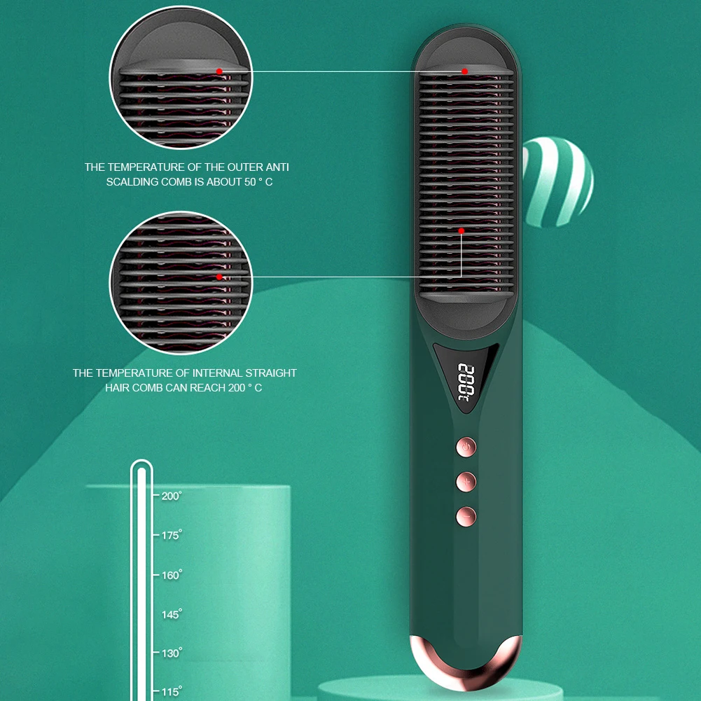 Multifunction PTC heating Hair Straightener Curler Comb Hair Electric Hair Comb Brush Ceramic Straight Curler Styling Tool
Multifunction PTC heating Hair Straightener Curler Comb Hair Electric Hair Comb Brush Ceramic Straight Curler Styling Tool