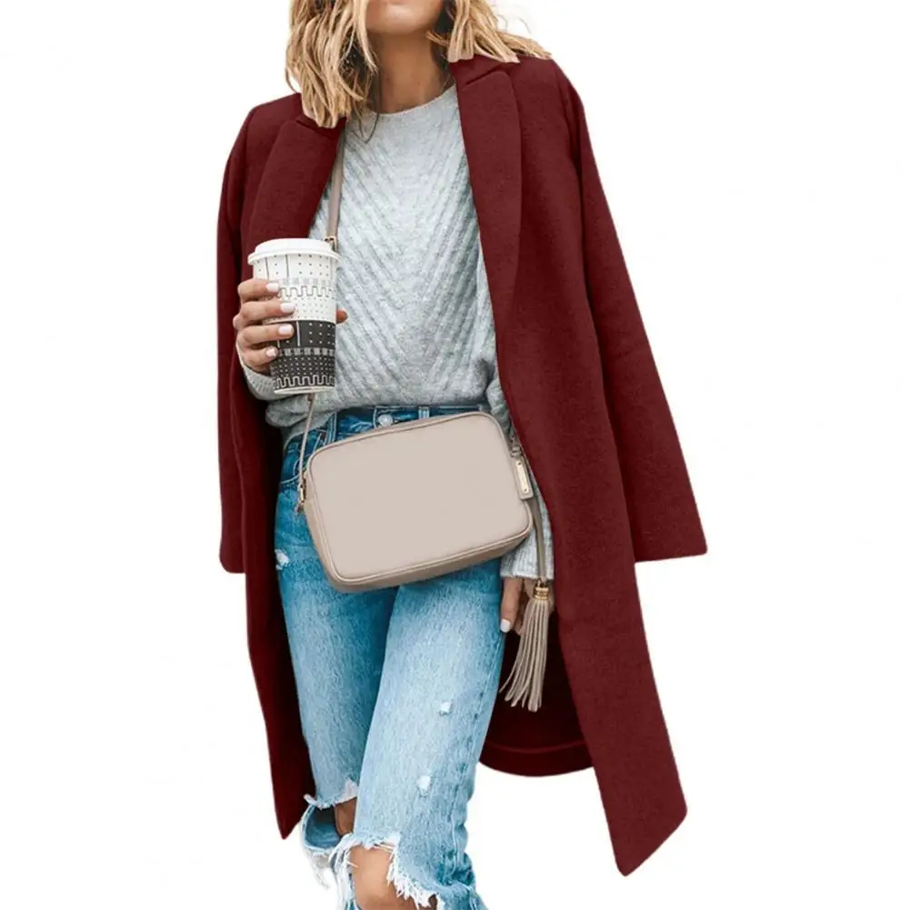 Long Cardigan Coat Women Lapel Open Stitch Long Sleeve Woolen Jacket Coat Lady Solid Double-Sided Woolen Overcoat Female Clothes
Long Cardigan Coat Women Lapel Open Stitch Long Sleeve Woolen Jacket Coat Lady Solid Double-Sided Woolen Overcoat Female Clothes