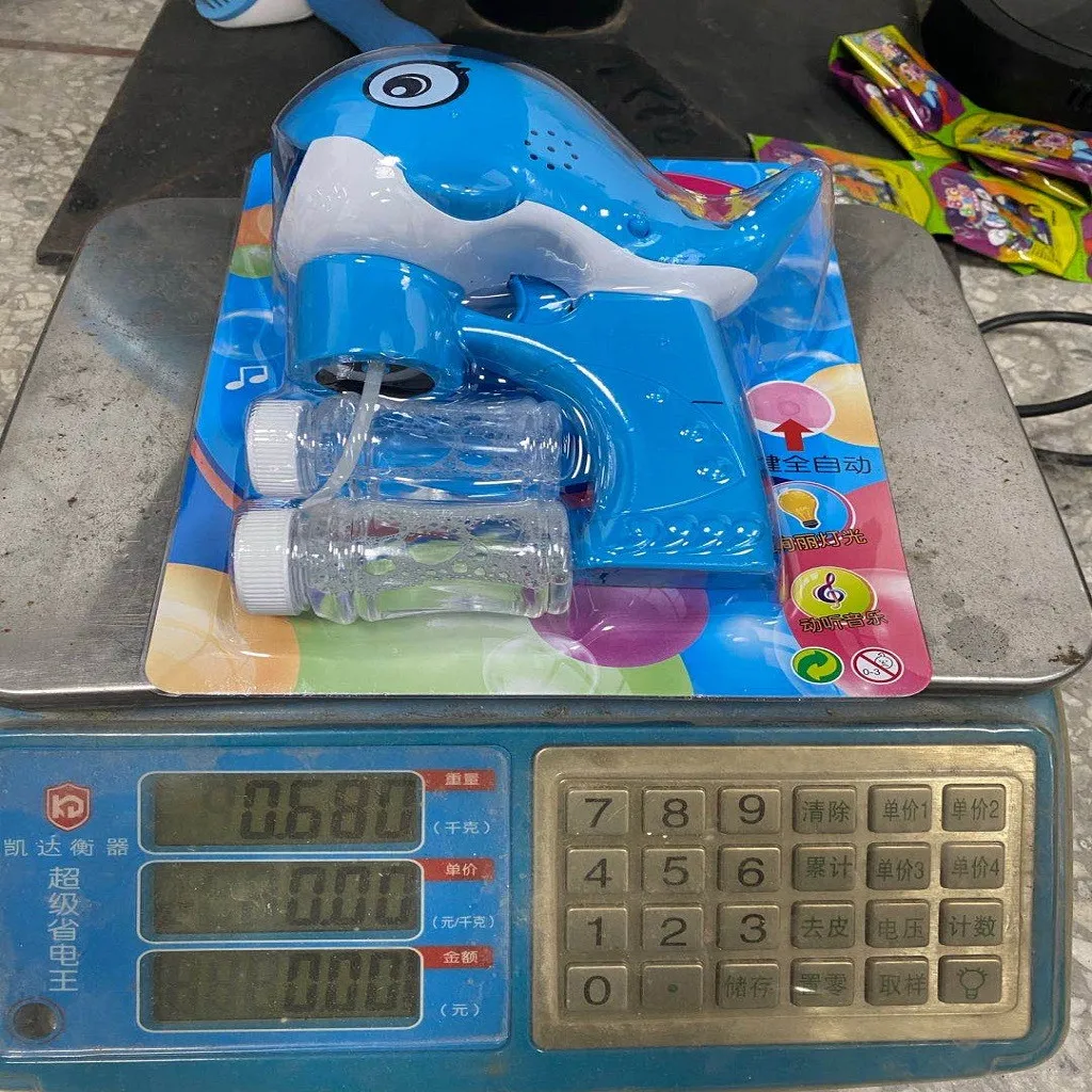 Children Blowing Bubble Toys Automatic Music Bubble Machine Cartoon Bubbles Gun With 100ml Bubble Water For Kids Toy Gifts 5*