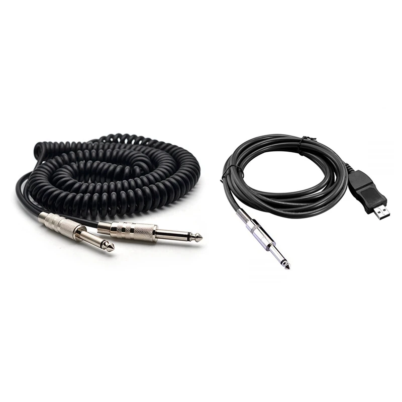 2 Pcs Guitar Spring Cable 6.35/6.5 Guitar Bass Audio Cable Shield Wire for Connecting the Sound of the Electric Guitar
2 Pcs Guitar Spring Cable 6.35/6.5 Guitar Bass Audio Cable Shield Wire for Connecting the Sound of the Electric Guitar