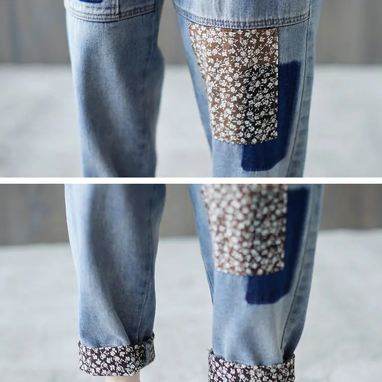 Jeans Women's 2021 Summer New Literature And Art Retro Floral Patch Loose Large Elastic Waist Slim Harem Pants
Jeans Women's 2021 Summer New Literature And Art Retro Floral Patch Loose Large Elastic Waist Slim Harem Pants