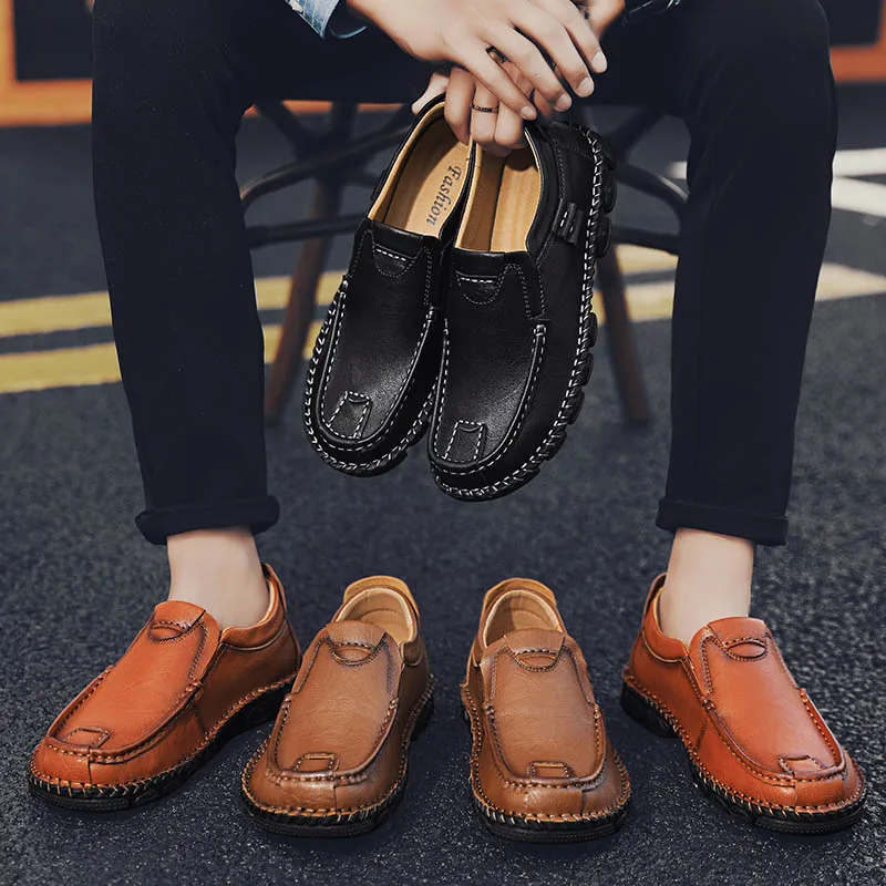 Men's Shoes Leather Casual Luxury High Quality Genuine Waterproof Non-slip Loafers Black Large Size 2019 Comfortable Men's Shoes
Men's Shoes Leather Casual Luxury High Quality Genuine Waterproof Non-slip Loafers Black Large Size 2019 Comfortable Men's Shoes