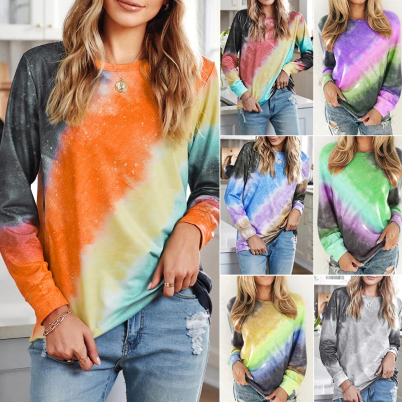 Colorful Tie Dye Print Sweatshirt Harajuku Xxl Women Hoodie Diagonal Patchwork Polerones 2021 New Crew Neck Loose Fitted Hoodie
Colorful Tie Dye Print Sweatshirt Harajuku Xxl Women Hoodie Diagonal Patchwork Polerones 2021 New Crew Neck Loose Fitted Hoodie