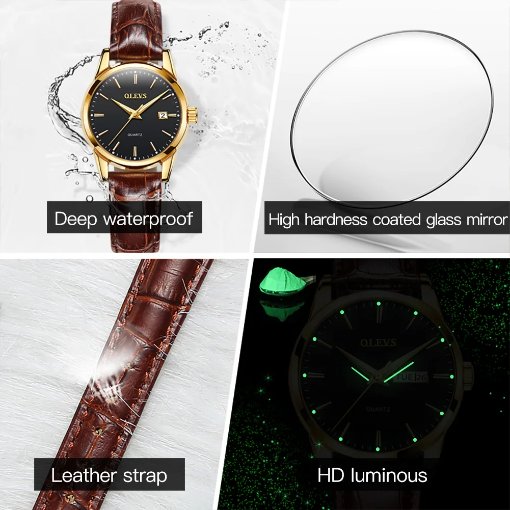 OLEVS Fashion Style Women's Luxury Leather Band Analog Quartz Wrist Watch Ladies Watch Luxury Trend Women Clock gifts
OLEVS Fashion Style Women's Luxury Leather Band Analog Quartz Wrist Watch Ladies Watch Luxury Trend Women Clock gifts
