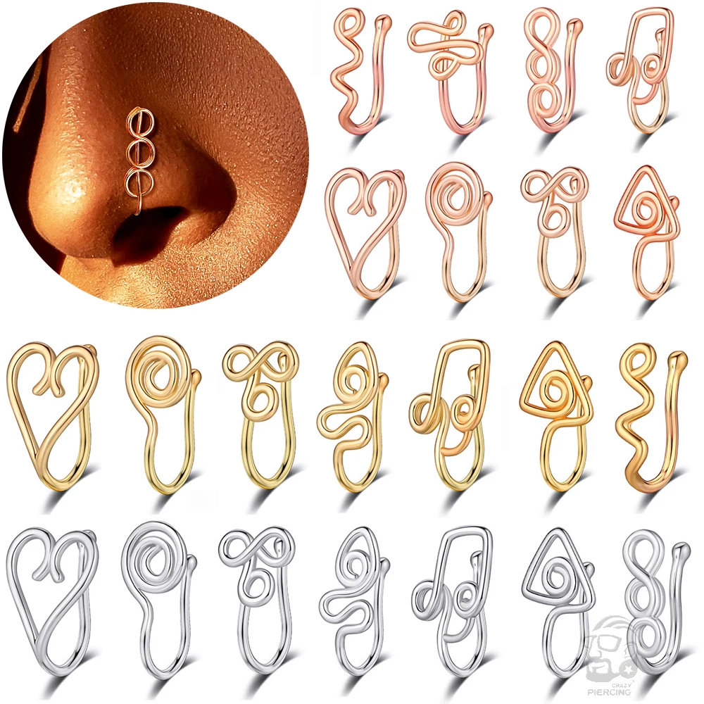 1PCS African Steel Spiral Fake Nose Rings Cuff Non Pierced Nose Ring Clip On Faux Nose Piercings Jewelry Ear Cuff Earrings Women
1PCS African Steel Spiral Fake Nose Rings Cuff Non Pierced Nose Ring Clip On Faux Nose Piercings Jewelry Ear Cuff Earrings Women