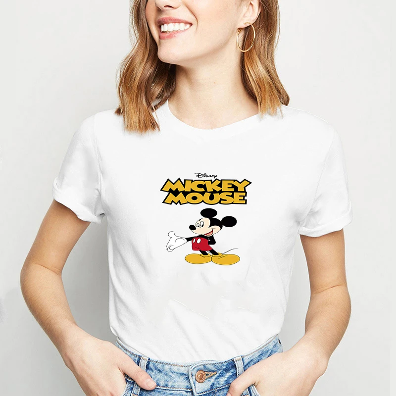 Women's T-shirt Disney Kawaii Anime Top Fashion Casual Mickey Print Short Sleeve Summer Sweet Tee
Women's T-shirt Disney Kawaii Anime Top Fashion Casual Mickey Print Short Sleeve Summer Sweet Tee