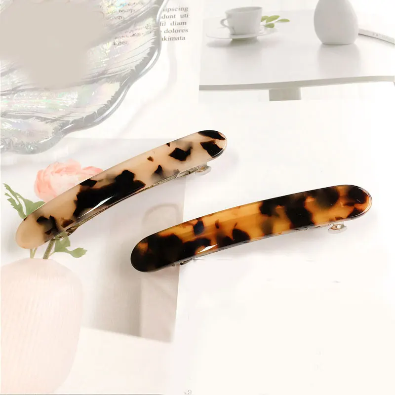 8cm Acetate Marble Leopard Print Hair Clip Korean Style Geometric Hair Clip Simple Side Clip Barrettes Resin Long Strip Hairpins
8cm Acetate Marble Leopard Print Hair Clip Korean Style Geometric Hair Clip Simple Side Clip Barrettes Resin Long Strip Hairpins