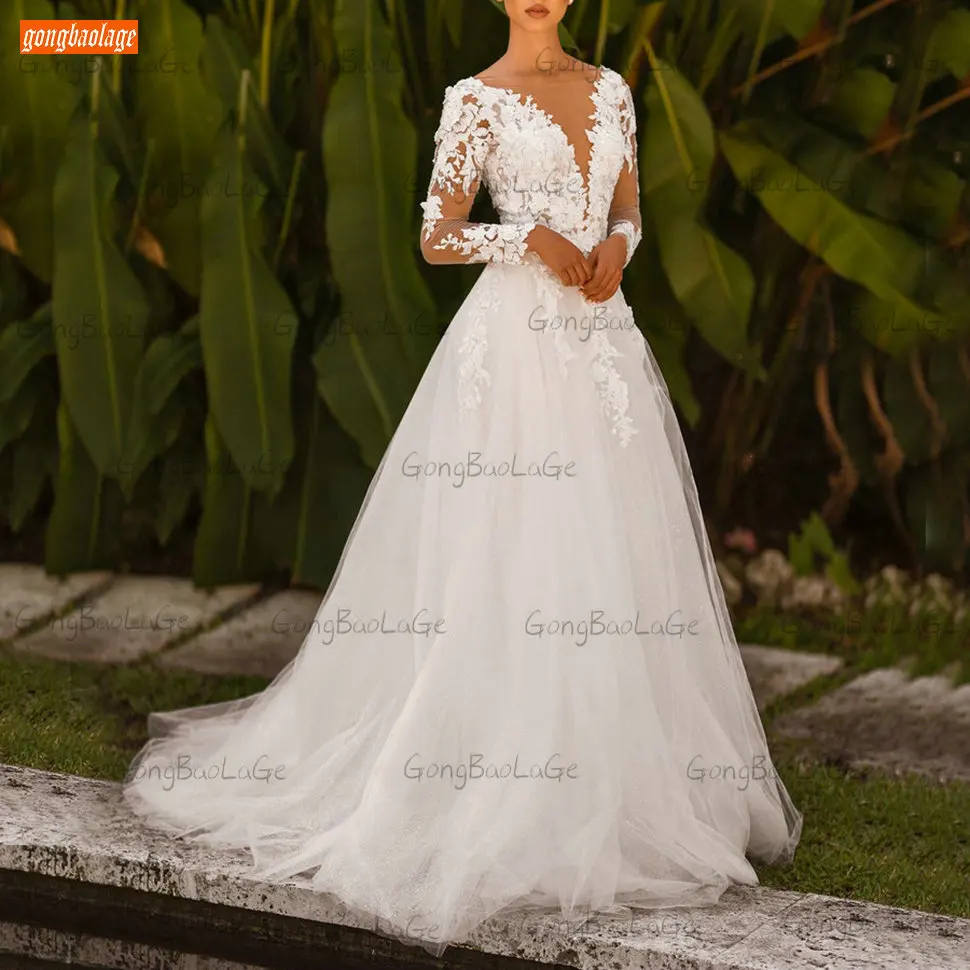 Elegant Long Sleeves Wedding Dress 2021 A Line Vestido De Novia Lace Appliqued Corset Garden Bride Gowns Custom Made Trouwjurk
Elegant Long Sleeves Wedding Dress 2021 A Line Vestido De Novia Lace Appliqued Corset Garden Bride Gowns Custom Made Trouwjurk
