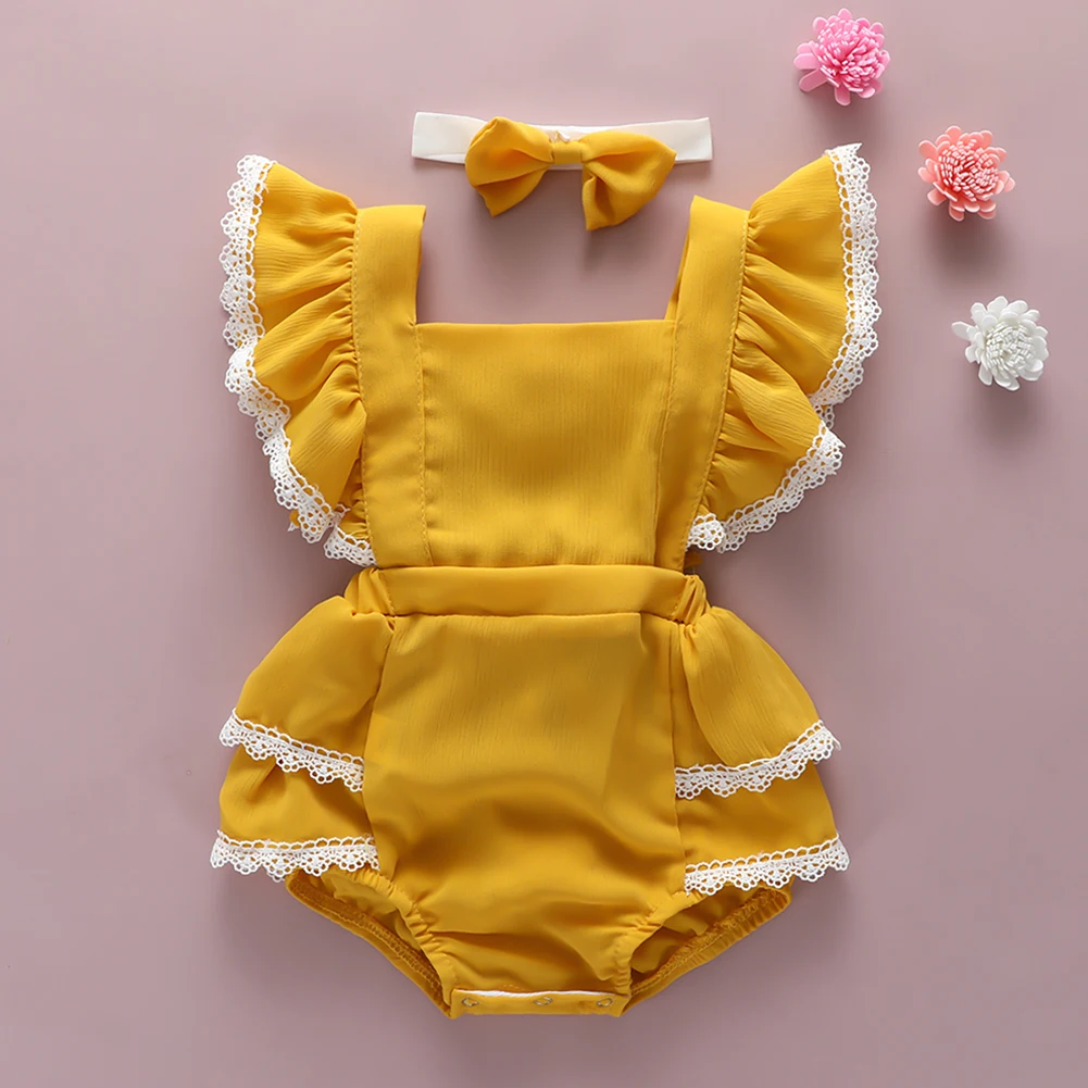 Baby Leisure Square Collar Girl Clothes Delicate Exquisite Soft Comfortable Feel Summer Fly Sleeve Sunsuit Headwear Set
Baby Leisure Square Collar Girl Clothes Delicate Exquisite Soft Comfortable Feel Summer Fly Sleeve Sunsuit Headwear Set