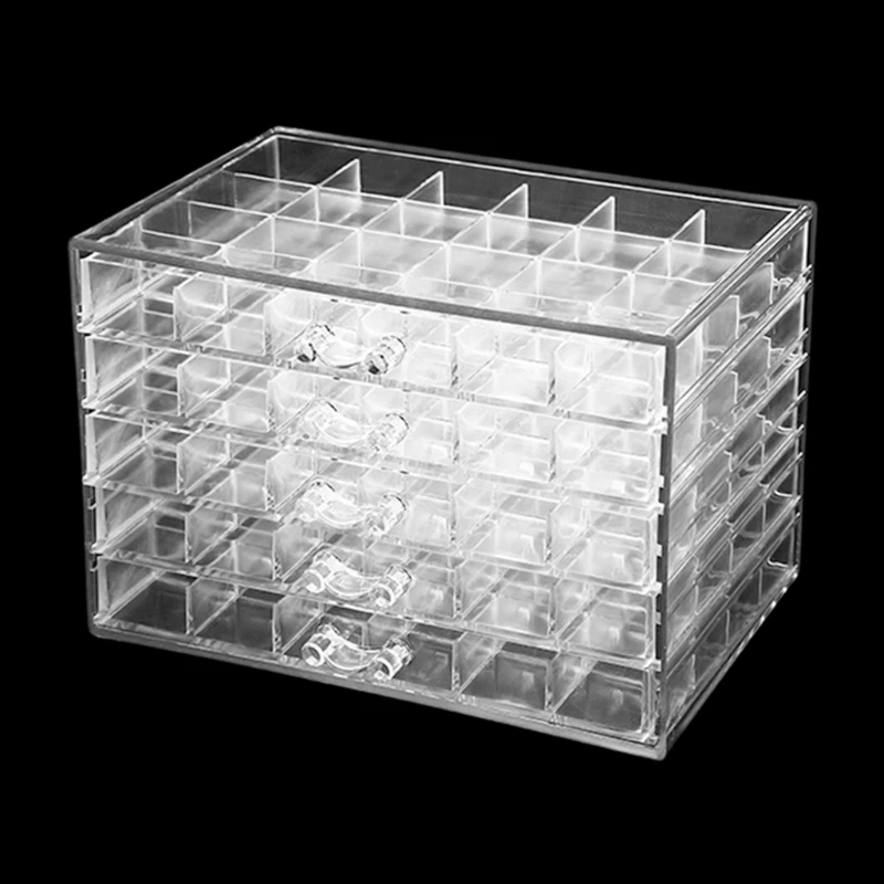 5 Tier Nail Art Decoration Organizer Drawer 120 Lattice Clear Acrylic Jewellery Accessory Storage Box Case Display Rack
5 Tier Nail Art Decoration Organizer Drawer 120 Lattice Clear Acrylic Jewellery Accessory Storage Box Case Display Rack