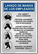 Employee Hand Washing Spanish Sign, 14x10 in. Aluminum for Handwashing by ComplianceSigns
Employee Hand Washing Spanish Sign, 14x10 in. Aluminum for Handwashing by ComplianceSigns