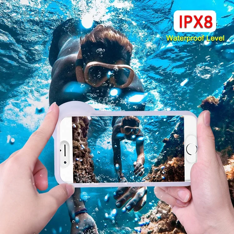 

Underwater Phone housing For iPhone XR XS MAX 6plus 7plus 8plus 60M Waterproof Phone Case Protective Cover For Swimming Diving