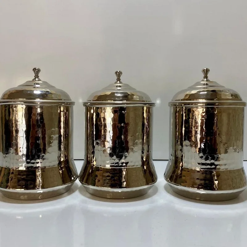 100% Pure Copper Sugar Bowl for Kitchen Salt Shaker Sugar Bowl Spice Jar Set Accessories 3 Pcs
100% Pure Copper Sugar Bowl for Kitchen Salt Shaker Sugar Bowl Spice Jar Set Accessories 3 Pcs