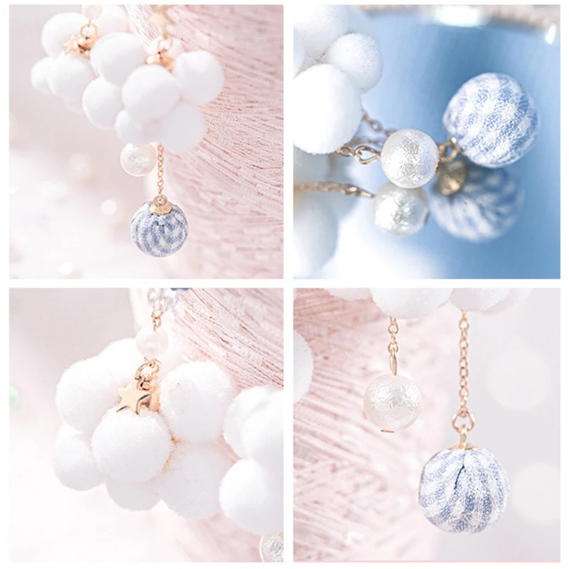 Handmade Clouds Dangle Drop Earrings for Women Girls Simple Lovely White Pom Pom Weather Earrings Jewelry
Handmade Clouds Dangle Drop Earrings for Women Girls Simple Lovely White Pom Pom Weather Earrings Jewelry
