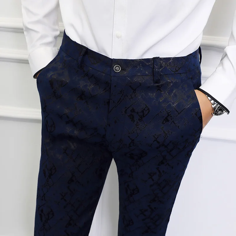 mens dress pants High quality smart casual pants men Slim fit flower pant men dress
mens dress pants High quality smart casual pants men Slim fit flower pant men dress