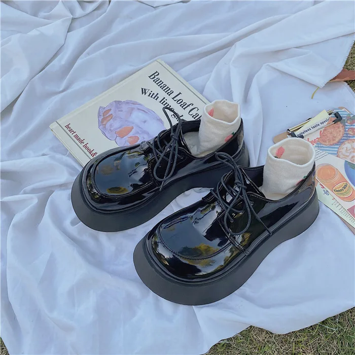 Shallow Mouth Round Toe Casual Woman Shoe Clogs Platform Female Footwear Oxfords Modis Summer Creepers Dress Leather 2021 Retro
Shallow Mouth Round Toe Casual Woman Shoe Clogs Platform Female Footwear Oxfords Modis Summer Creepers Dress Leather 2021 Retro