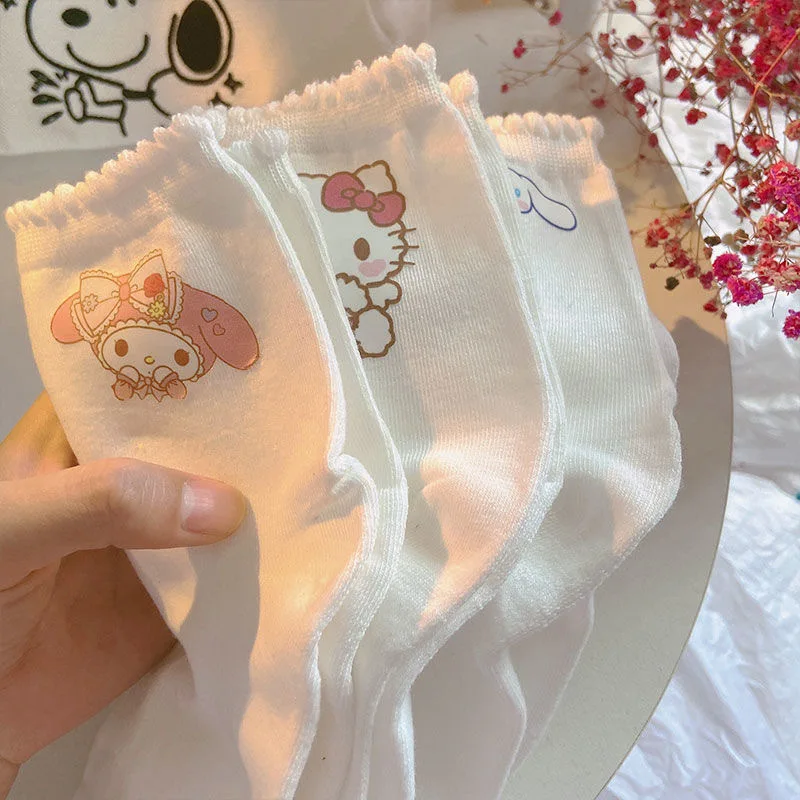 Kawaii Soft Kitty Mymelody Cinnamorol Printed Socks Cute Lace Socks Student Uniform Socks Lolita Kawaii Socks Christmas Gifts
Kawaii Soft Kitty Mymelody Cinnamorol Printed Socks Cute Lace Socks Student Uniform Socks Lolita Kawaii Socks Christmas Gifts