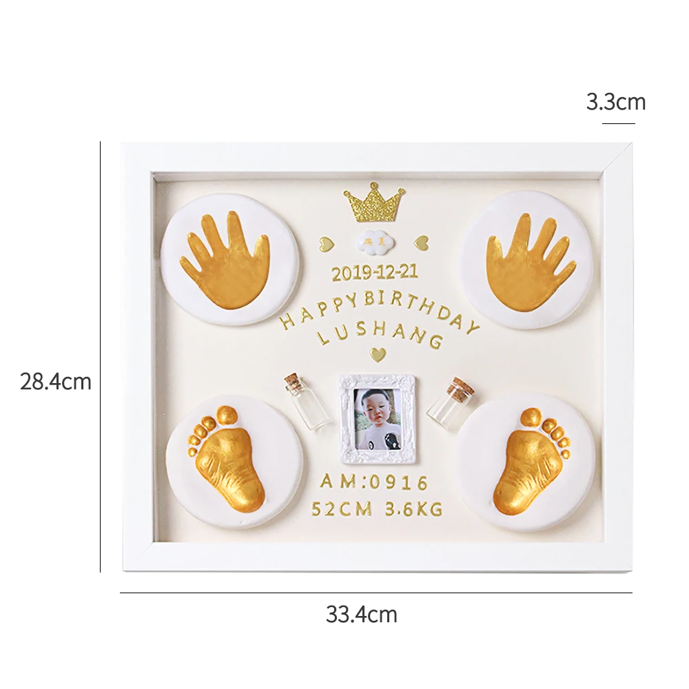 Baby Hand And Foot Print Picture Frame Baby Full Moon Gift Anniversary Photo Frame For Newborns Boys Girls
Baby Hand And Foot Print Picture Frame Baby Full Moon Gift Anniversary Photo Frame For Newborns Boys Girls