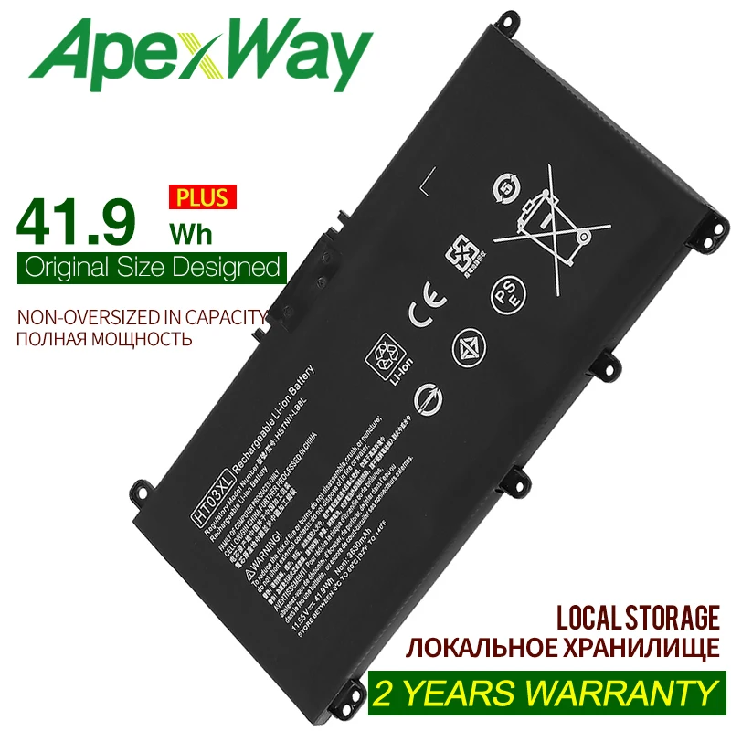 Аккумулятор ApexWay 41,9wh HT03XL HT03 для HP Pavilion 14-CE0001LA Pavilion 14-CE0014TU Pavilion 14-CE0010CA
Аккумулятор ApexWay 41,9wh HT03XL HT03 для HP Pavilion 14-CE0001LA Pavilion 14-CE0014TU Pavilion 14-CE0010CA